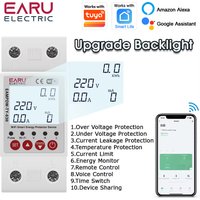 Tuya WiFi Smart Energy Meter Power kWh Metering Earth Leakage Over Under Voltage Protector Timer Relay Device Switch Breaker