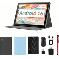 Paitanry 2026 10 Inch Tablet Android 16 HD Display 12GB (4+8GB Expand) RAM 128GB ROM Octa Core 5000Mah Wifi 6 Global Tablet PC