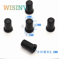 10PCS Plastic Button Cap 6×12 Straw Hat Type Button Cap Tact Switch Cap for Round Hole and Square Hole 3.2x3.2mm