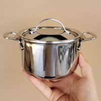 304 Stainless Steel Soup Pot Noodle Pot Thickened Household Small Pot Gas Induction Cooker Noodle Milk Pot Milk Boiler 10cm