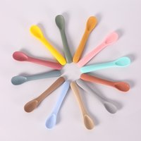 1/3Pcs/Set Soft Silicone Baby Training Spoon Fork Set BPA Free Kids Safety Non-Slip Tableware Infant Toddler Feeding Accessories