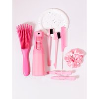 8-piece hair brush set spray bottle mouse tail comb hair edge design wire clip wrinkle removal brush Special for real hair wigs