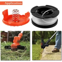 Trimmer Spool 3 Pack & Cap & Spring Replacement For Black Decker Cap Spring For Cordless Grass Trimmer Blade Cutter Lawn Mower