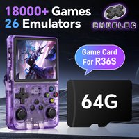 Game Card for R36S with 18000+ Retro Game 64G Gaming Card for PSP/PS1/GB/GBA/GBC/MD/SFC/CPS1/CPS2 EmuELEC4.7 Plug&Play Game Card