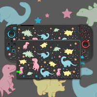 Kawaii Cute Pastel Purple Dinosaur Funda Nintendo Switch Cover Case Dockable Protective TPU Shell For Switch Controller Joy-Con