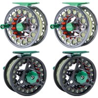 Goture CNC-Fly Fishing Reel with Main Line (WF5 WF6)Set High DIE-CAST Aluminium Alloy 5/6 Fly Wheel Outdoor Fishing Accessories
