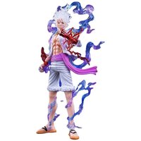 19CM Anime One Piece Luffy GEAR 5 Figurine Nika Sun God Action Figures Collectible Model Doll Toys Children Gift