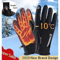 AliExpress NONE Outdoor Winter Thermal Fleece Lined Water Resistant Touch Screen Motorbike Riding Waterproof Motorcycle Gloves