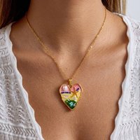 Luxury Heart Starfish Stainless Steel Clavicle Necklace for Women Dopamine Enamel Pendant Chain Beach Party Jewelry Gift