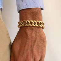Vnox-Bracelets cubains en acier inoxydable pour hommes, 10/12/15mm de largeur, bijoux hip hop pour garçons