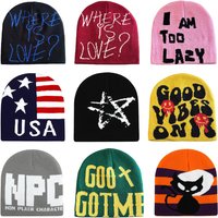 AliExpress JIMIHISI New Autumu Winter Keep Warm Knit Hat Women Men Skiing Beanies Outdoor Cold Hat Cycling Skullcap Fashion Letter Y2K Hiphop Beanie