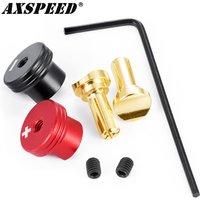 AXSPEED Metal Heatsink Bullet Plug Grips 4/5mm Banana Connectors Set for Electric Screwdriver RC Model Car Tools