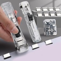 Reusable Metal Push Clip Staple Remover Paper Fixing Organizing Stapler Push Clamp Paper Binding File Office Stationary