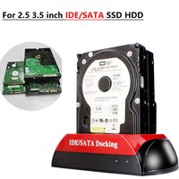 USB to 2.5/3.5" SATA IDE Hard Drive HDD SSD Reader Docking Station Dual Bay External Disk Box