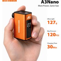 BSCOBBER A3Nano Mini Elektrofahrrad Tragbarer Luftkompressor Reifenmesser Kabellose Luftpumpe Schrader Presta Fahrradzubehör