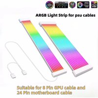 Flexible RGB LED Light Strip Bar 5V 3Pin ARGB Board Cover For Computer Power Supply ATX 24PIN GPU Video Card Cables And Case