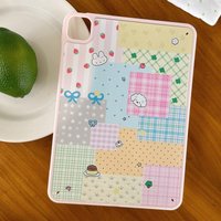 Ins Strawberry Dog Tablet Case For iPad Pro 11 12.9 13 A16 M2 M4 M3 M5 Shell 8.3 9.7 10.2 5/6/7/8/9/10/11th Mini Air 3 4 5 Cover