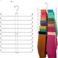 Multi-Foldable Layer Hangers Shelves Organizer Space Saver Closet Hanger Rack Pant Clothes Function Hanger Closet Organizer