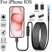 8mm Endoscope Camera Automotive Boroscope Inspection Device Camera For Apple Iphone IOS Smart Phone Android Type C Cars Mobile