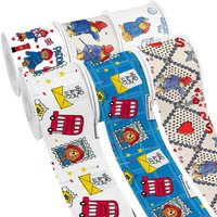 New Sales Cartoon Bear Travel to London Printed Grosgrain Ribbon for Cheer Bows DIY Girl Headwear Hair Bows Satin Ribbon