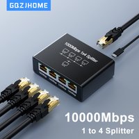 Gigabit 1000Mbps RJ45 Splitter 1 to 2 4 Ethernet Adapter Lan Connector Switch Coupler for PC Laptop TV Box Router Digital TV