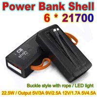 Empty 21700 Power Bank Housing Board Battery Case DIY Shell Holder Detachable Removable Battery Charge Storage Box With Cable