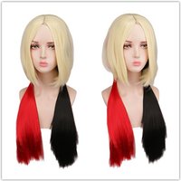 Comics Suicide Squad 2 Harley Quinn Wig Women Hair Anime Wigs For Women Blonde Red Black Clown Halloween Cosplay Costume