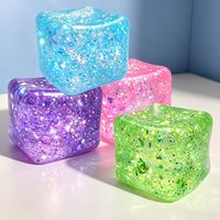3 style Maltose Cube Stress Squeeze Toy Decompression Vent Ice Cube Anti Stress Slow Rebound Polar Light Colorful Squeeze Toy