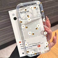 Summer Floral Flowers Bee Cases For Samsung Galaxy S26 Ultra Edge S25 S24 FE A17 A57 A07 A56 A16 A26 A36 A55 A15 A26 A35 A06