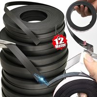 1-12M Self-adhesive Magnetic Strip DIY Teaching Strong Soft Magnetic Iron Sheet 1/1.5cm Width Cuttable High-quality Paster