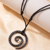 1 Viking Retro Spiral Symbol Necklace, Fade-Resistant + Adjustable Design