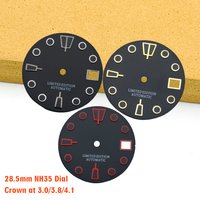 Customized NH35 Dial 28.5mm Watch Dial Fit for NH35 NH36 7S26 Movement SKX007 6105 Turtle Tuna Samurai Watch Case Surface Dial