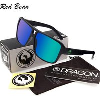 BRAND DESIGN Dragon Cycling Glasses Men Vintage Square Cycling Sun Glasses for Men Male Mirror MTB Cycling Driving Goggle Gafas
