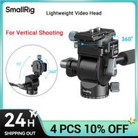 SmallRig Video Tripod Head,Vertical/Horizontal Quick Switch Shooting Tripod Head Compact 5kg Load-Bearing with Telescopic Handle