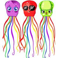 New Outdoor Fun Sports High Quality Cute Octopus Kite With Handle And Line Good Flying For Kids