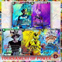 Dragon Ball Super Masters Signature Tournament of Power Set TB1 SPR Vegeta Son Goku Beerus Collection Foil Anime Game Proxy Card