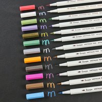 12 Colors Metallic Marker Pen Medium Point Metallic Markers for Rock Painting, Black Paper, Card Making, Scrapbooking Crafts