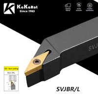 KaKarot Externe Drehen Werkzeug Halter SVJBR1616H16 SVJBR2020K16 SVJBR2525M16 VBMT16 Hartmetall Einsätze Drehmaschine Schneiden Maschine Werkzeug