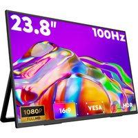 Monitor portable Amoudo 23,8 inches 1080P HZ, compatible VESA, wide support, screen IPS, desk screen extension for PC portable image 3