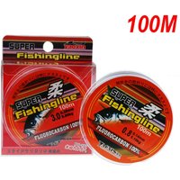 100M Super Strong 100% Fluorocarbon Monofilament Nylon PA Fishing Line 0.8-6LB Fishing Tackle High Quality