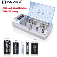 PALO Neue Aufladbare LCD Display Smart Bildschirm Batterie Ladegerät Für 1,2 v Ni-Mh NI-CD AA/AAA/C/D/9V Größe Batterien
