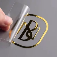 Custom Transfer 3D Sticker Special Fund Gold Silver UV Print Sticker Company Logo Wedding Personalized Transfer Sticker