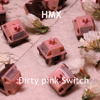 HMX Dirty Pink Switch Thocky Early Bottom-Out Mechanical Keyboard Switch 5Pin Linear 37g42g50g Ultra Smooth No Noise YG Studio