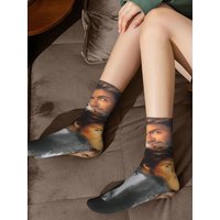 AliExpress Syntecso George Michaels Socks Spring English Singer Stockings Korean Men Quality Socks Graphic Cycling Anti Sweat Socks