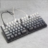 Split Keyboard Ergonomic DIY Macro Programmable Black Hot Swap White Light LEOBOG Gey Wool V4 Switch Gradient Keycap Wired