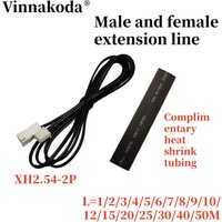 1PCS XH2.54-2P Extension Cable Male and Female Extension Cords Used to Extend the Temperature Probe Line Length 1/2/3/4/5M