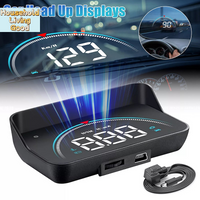 【M8 Car HUD Head Up Display OBD2 Overspeed Warning Auto Electronic Water Temperature LED Digital Projector Windshield】