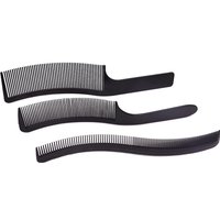 Professional 3pcs Barber Comb Set - Ergonomic Curved Hair Styling Tools for Men/Women, Detangling Combs Salon Home Use