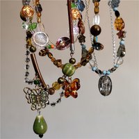 New Fashion Bohemia Bead Resin Flower Leaf Butterfly Pendant Chain Necklaces For Women Girls Ethnic Handmade Jewelry Accessories