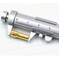 Precision Caliper Pen 0.5mm Ballpoint Multifunction Writing Tool Built In Vernier Scale For Engineer Drafting Office Stationery